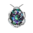 thumbnail image 1 of Tommaso Design� Oval 12x10mm Rainbow Mystic Topaz Pendant Necklace, 1 of 8