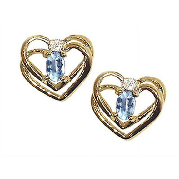 Tommaso Design� Oval 5x3 mm Genuine Aquamarine Earrings