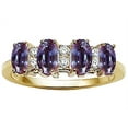 thumbnail image 1 of Tommaso Design� Oval 5x3mm 4 Stone Simulated Alexandrite Ring, 1 of 9