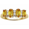 thumbnail image 1 of Tommaso Design� Oval 5x3mm Genuine 4 Stone Citrine Band, 1 of 9