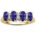 thumbnail image 1 of Tommaso Design� Oval 5x3mm Genuine 4 Stone Iolite Ring, 1 of 9