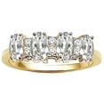 thumbnail image 1 of Tommaso Design� Oval 5x3mm Genuine 4 Stone White Topaz Ring, 1 of 9