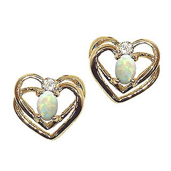 Tommaso Design� Oval 5x3mm Genuine Opal Earrings