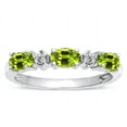 thumbnail image 1 of Tommaso Design� Oval 5x3mm Genuine Peridot three stone oval band, 1 of 9