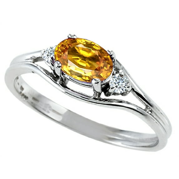 Tommaso Design� Oval 6x4 mm Genuine Citrine Ring