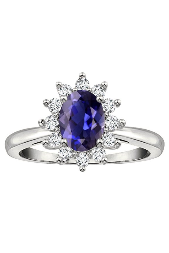 � Oval 7x5 mm Genuine Iolite Ring
