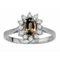 thumbnail image 1 of Tommaso Design� Oval 7x5 mm Genuine Smoky Quartz Ring, 1 of 9