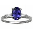 thumbnail image 1 of Tommaso Design� Oval 7x5mm Genuine Iolite Engagement Ring, 1 of 9