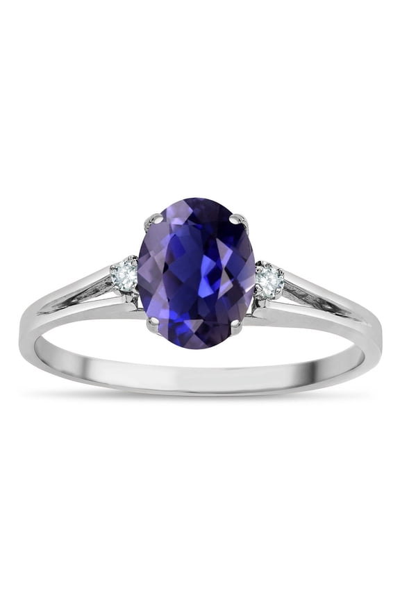 � Oval 7x5mm Genuine Iolite Ring