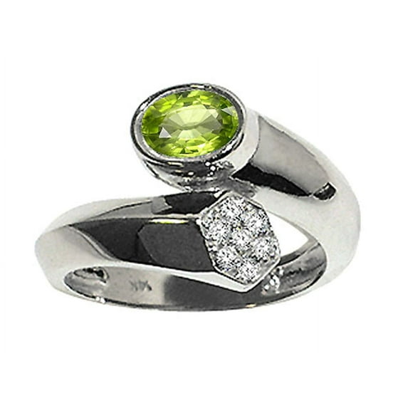 Tommaso Design� Oval 7x5mm Genuine Peridot Ring