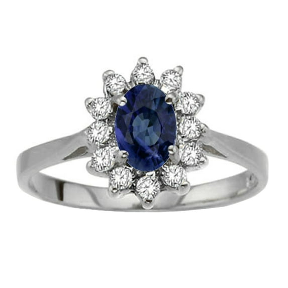 Tommaso Design� Oval 7x5mm Genuine Sapphire Ring