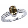 thumbnail image 1 of Tommaso Design� Oval 7x5mm Genuine Smoky Quartz Ring, 1 of 9