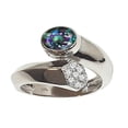 thumbnail image 1 of Tommaso Design� Oval 7x5mm Mystic Rainbow Topaz Bypass Ring, 1 of 9
