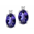 thumbnail image 1 of Tommaso Design� Oval 8x6 mm Genuine Iolite Earrings, 1 of 9