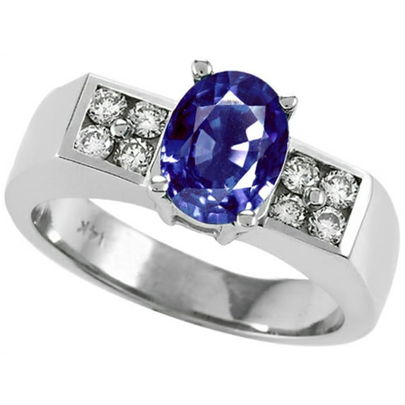 Tommaso Design� Oval 8x6 mm Genuine Iolite Ring