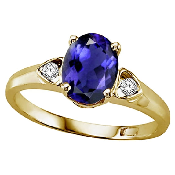 Tommaso Design� Oval 8x6 mm Genuine Iolite Ring