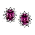 thumbnail image 1 of Tommaso Design� Oval 8x6 mm Genuine Rhodolite Earrings, 1 of 9