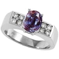 thumbnail image 1 of Tommaso Design� Oval 8x6 mm Simulated Alexandrite And Ring, 1 of 9