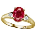 thumbnail image 1 of Tommaso Design� Oval 8x6mm Created Ruby Ring, 1 of 9