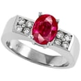 thumbnail image 1 of Tommaso Design� Oval 8x6mm Created Ruby Ring, 1 of 9