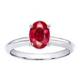 thumbnail image 1 of Tommaso Design� Oval 8x6mm Created Ruby Solitaire Engagement Ring, 1 of 8