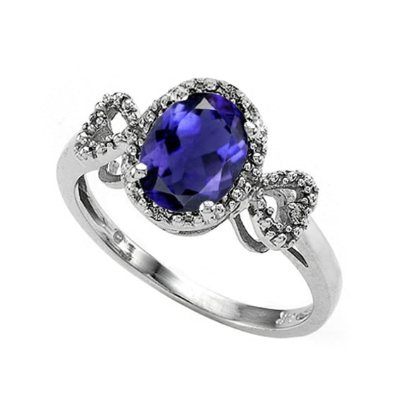 Tommaso Design� Oval 8x6mm Genuine Iolite Ring