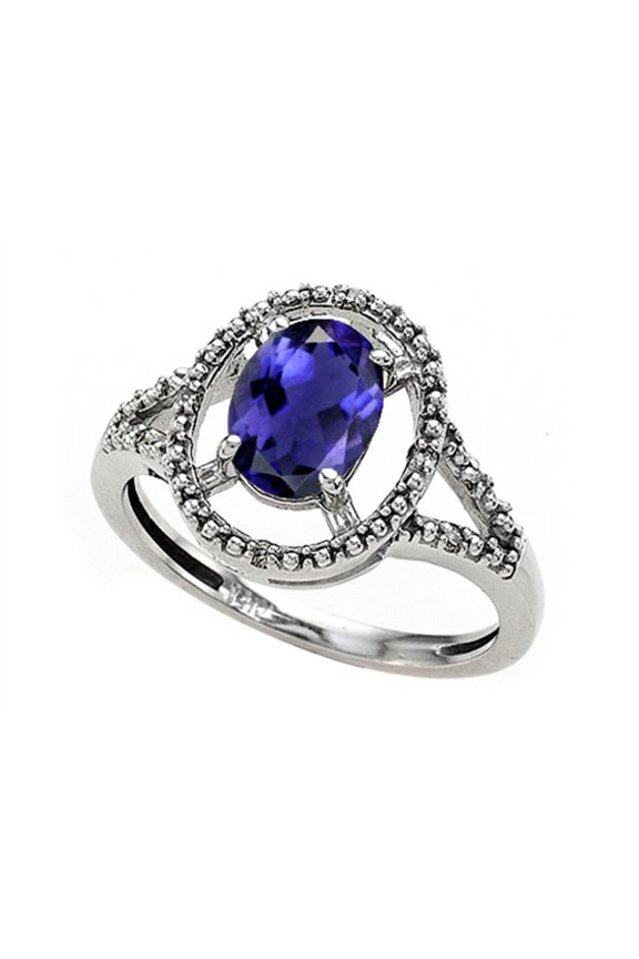 � Oval 8x6mm Genuine Iolite Ring