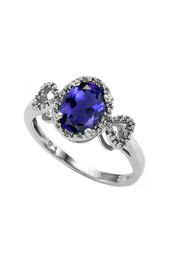 � Oval 8x6mm Genuine Iolite Ring