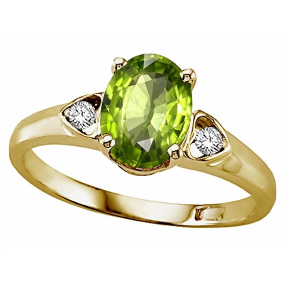 Tommaso Design� Oval 8x6mm Genuine Peridot Ring