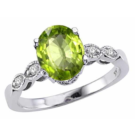 Tommaso Design� Oval 8x6mm Genuine Peridot Ring