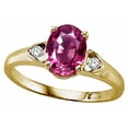 thumbnail image 1 of Tommaso Design� Oval 8x6mm Genuine Pink Tourmaline Ring, 1 of 9