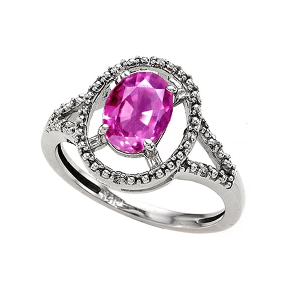 Tommaso Design� Oval 8x6mm Genuine Pink Tourmaline Ring