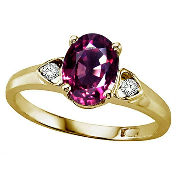 Tommaso Design� Oval 8x6mm Genuine Rhodolite Ring
