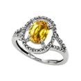 thumbnail image 1 of Tommaso Design� Oval 8x6mm Genuine Yellow Sapphire Ring, 1 of 9