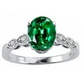 thumbnail image 1 of Tommaso Design� Oval 8x6mm Simulated Emerald And Ring, 1 of 9