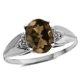 thumbnail image 1 of Tommaso Design� Oval 9x7 mm Genuine Smoky Quartz Ring, 1 of 9