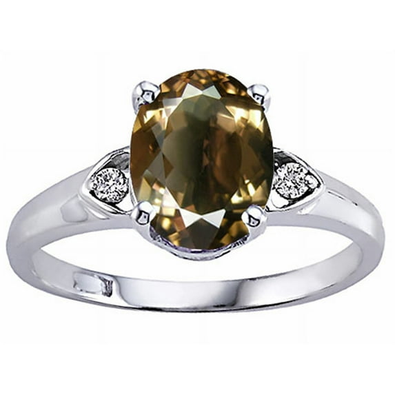 Tommaso Design� Oval 9x7 mm Genuine Smoky Quartz Ring