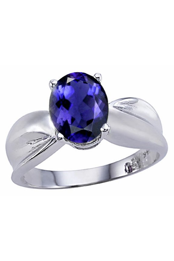 � Oval 9x7mm Genuine Iolite Ring