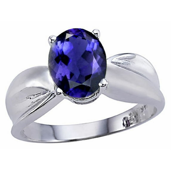 Tommaso Design� Oval 9x7mm Genuine Iolite Ring