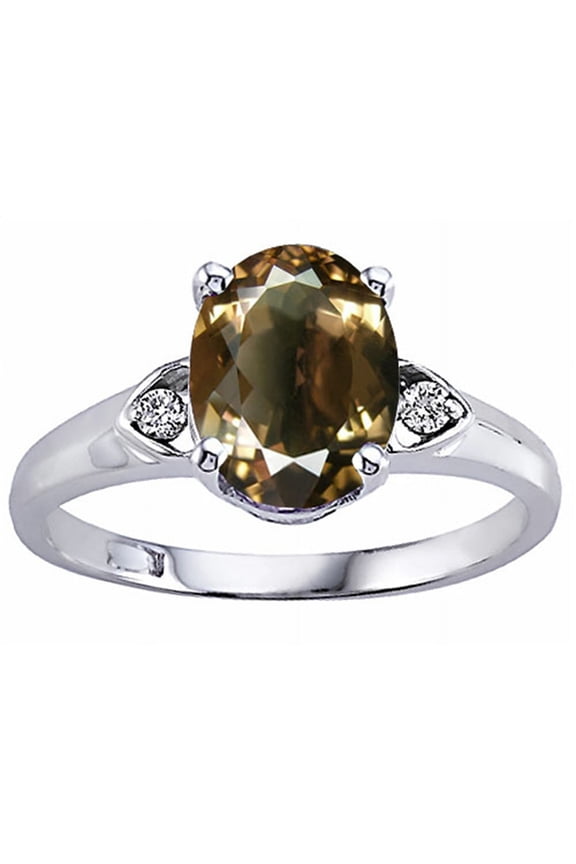 � Oval 9x7mm Genuine Smoky Quartz Ring