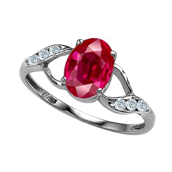 Tommaso Design� Oval Created Ruby Ring