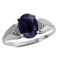 thumbnail image 1 of Tommaso Design� Oval Genuine Black Sapphire Ring, 1 of 8