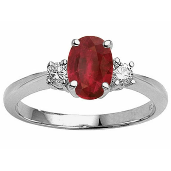 Tommaso Design� Oval Genuine Ruby Engagement Ring