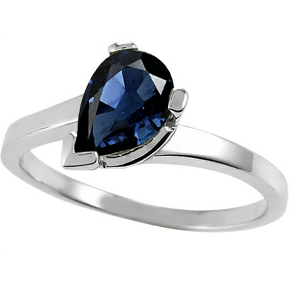 Tommaso Design� Pear Shape 8x6 mm Genuine Sapphire Ring