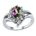 thumbnail image 1 of Tommaso Design� Pear Shape 8x6 mm Mystic Rainbow Topaz Ring, 1 of 9