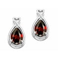 thumbnail image 1 of Tommaso Design� Pear Shape 9x7mm Genuine Garnet Earrings, 1 of 8
