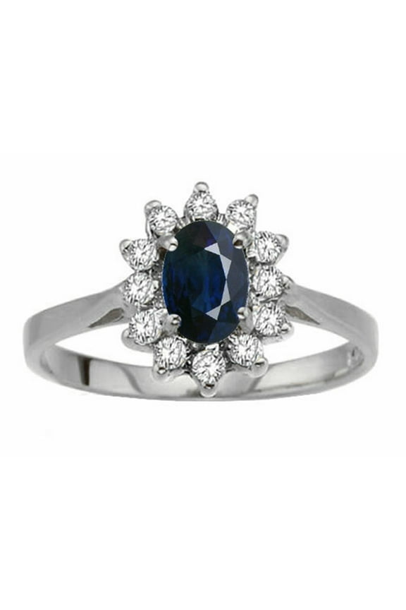 � Princess Diana Style Genuine Sapphire Ring