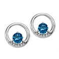 thumbnail image 1 of Tommaso Design� Round 5 mm Genuine Blue Topaz Earrings, 1 of 8