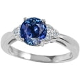 thumbnail image 1 of Tommaso Design� Round 6mm Created Blue Sapphire Engagement Ring, 1 of 9