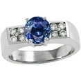 thumbnail image 1 of Tommaso Design� Round 7mm Created Blue Sapphire Ring, 1 of 9